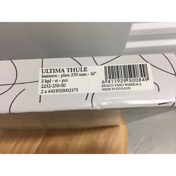 Vintage iittala i Finland Ultima Thule Design Tapio Wirkkala Two 10" Plates NIB - Picture 10 of 10